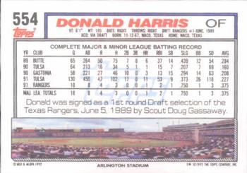 Donald Harris  baseball card collectible - Main Image 2