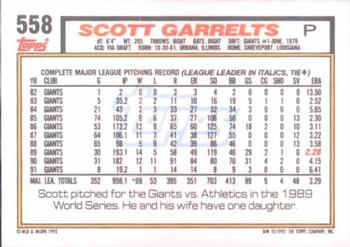 Scott Garrelts  baseball card collectible - Main Image 2