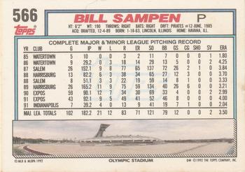 Bill Sampen  baseball card collectible - Main Image 2