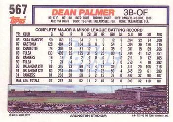 Dean Palmer  baseball card collectible - Main Image 2