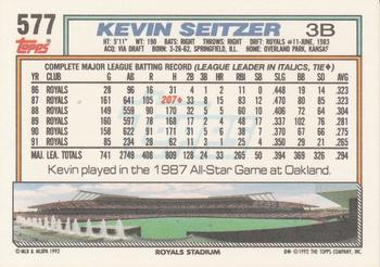 Kevin Seitzer  baseball card collectible - Main Image 2