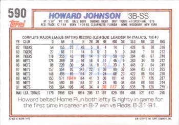 Howard Johnson  baseball card collectible - Main Image 2