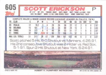 Scott Erickson  baseball card collectible - Main Image 2
