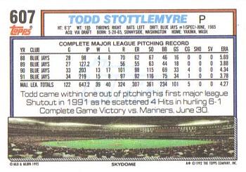 Todd Stottlemyre  baseball card collectible - Main Image 2