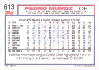 Pedro Munoz  baseball card collectible - Main Image 2