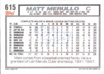 Matt Merullo  baseball card collectible - Main Image 2