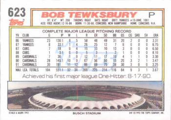 Bob Tewksbury  baseball card collectible - Main Image 2