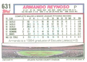 Armando Reynoso  baseball card collectible - Main Image 2