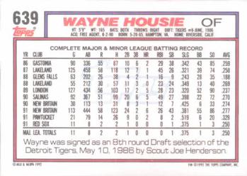 Wayne Housie  baseball card collectible - Main Image 2