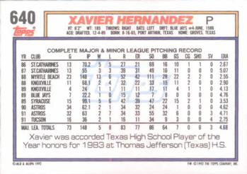 Xavier Hernandez  baseball card collectible - Main Image 2