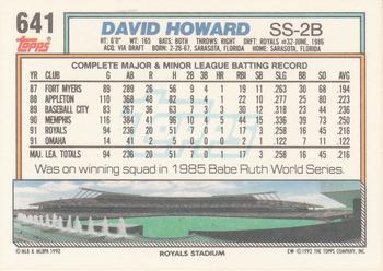 David Howard  baseball card collectible - Main Image 2