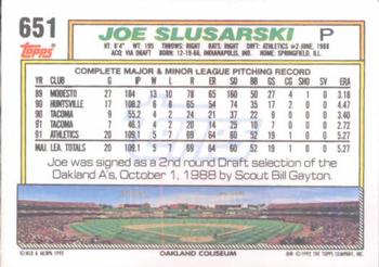 Joe Slusarski  baseball card collectible - Main Image 2