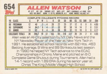 Allen Watson  baseball card collectible - Main Image 2