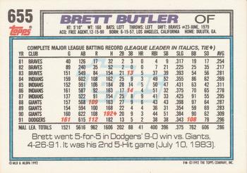 Brett Butler  baseball card collectible - Main Image 2