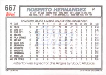 Roberto Hernandez  baseball card collectible - Main Image 2