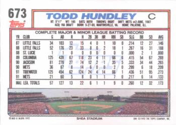 Todd Hundley  baseball card collectible - Main Image 2