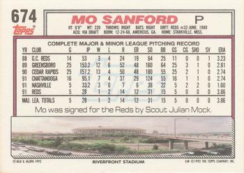 Mo Sanford  baseball card collectible - Main Image 2