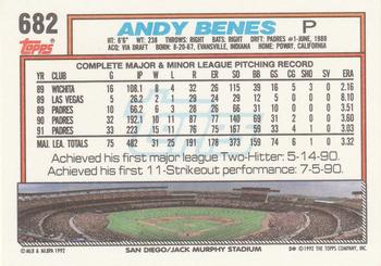 Andy Benes  baseball card collectible - Main Image 2
