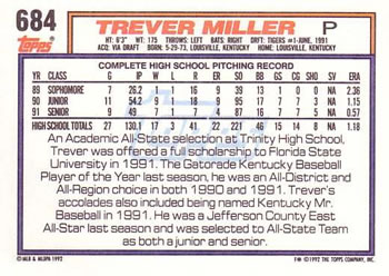 Trever Miller  baseball card collectible - Main Image 2