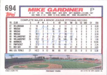 Mike Gardiner  baseball card collectible - Main Image 2