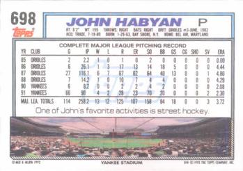 John Habyan  baseball card collectible - Main Image 2