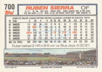 Ruben Sierra  baseball card collectible - Main Image 2