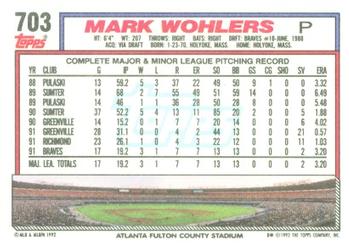 Mark Wohlers  baseball card collectible - Main Image 2