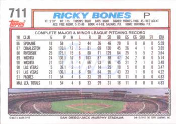 Ricky Bones  baseball card collectible - Main Image 2