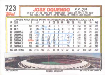 Jose Oquendo  baseball card collectible - Main Image 2