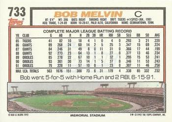 Bob Melvin  baseball card collectible - Main Image 2