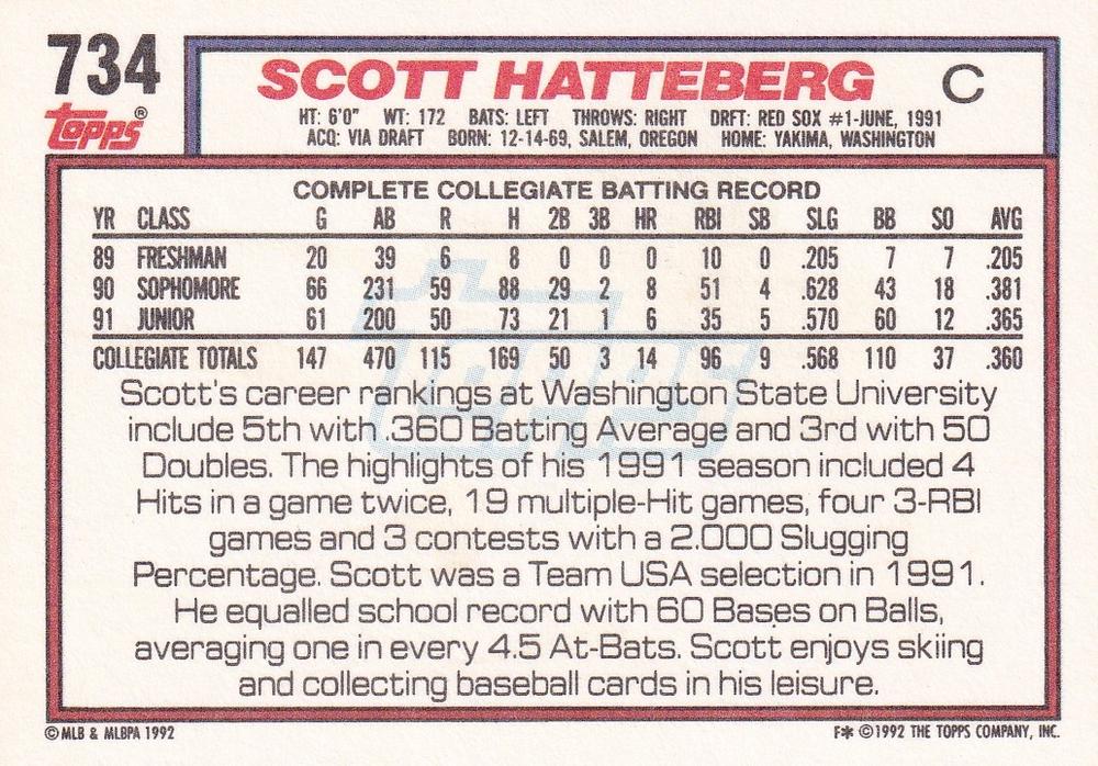 Scott Hatteberg  baseball card collectible - Main Image 2