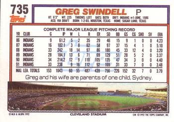 Greg Swindell  baseball card collectible - Main Image 2