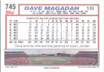 Dave Magadan  baseball card collectible - Main Image 2