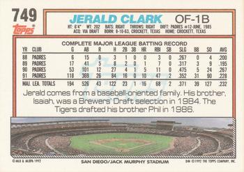 Jerald Clark  baseball card collectible - Main Image 2