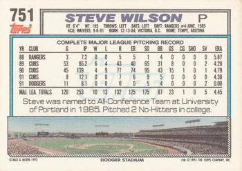Steve Wilson  baseball card collectible - Main Image 2