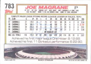 Joe Magrane  baseball card collectible - Main Image 2