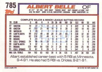 Albert Belle  baseball card collectible - Main Image 2