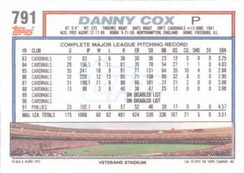 Danny Cox  baseball card collectible - Main Image 2