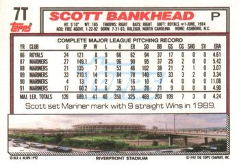 Scott Bankhead  baseball card collectible - Main Image 2