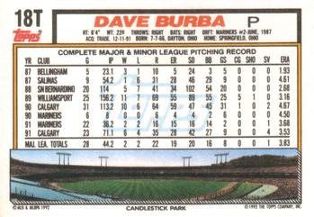 Dave Burba  baseball card collectible - Main Image 2