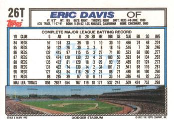 Eric Davis  baseball card collectible - Main Image 2