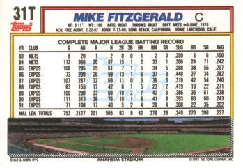 Mike Fitzgerald  baseball card collectible - Main Image 2