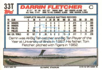 Darrin Fletcher  baseball card collectible - Main Image 2