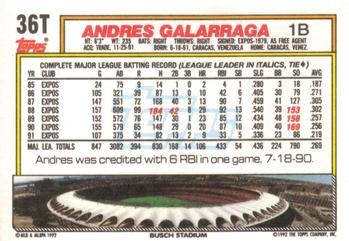 Andres Galarraga  baseball card collectible - Main Image 2