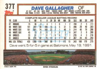 Dave Gallagher  baseball card collectible - Main Image 2