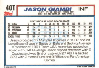Jason Giambi  baseball card collectible - Main Image 2