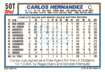 Carlos Hernandez  baseball card collectible - Main Image 2