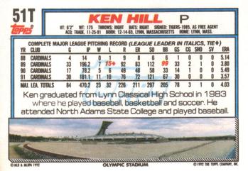 Ken Hill  baseball card collectible - Main Image 2