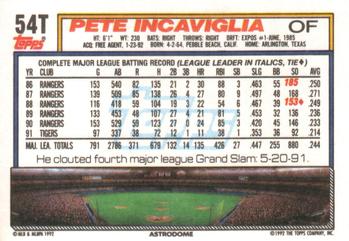 Pete Incaviglia  baseball card collectible - Main Image 2