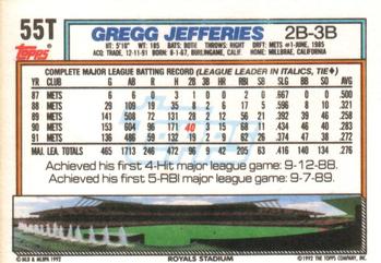 Gregg Jefferies  baseball card collectible - Main Image 2
